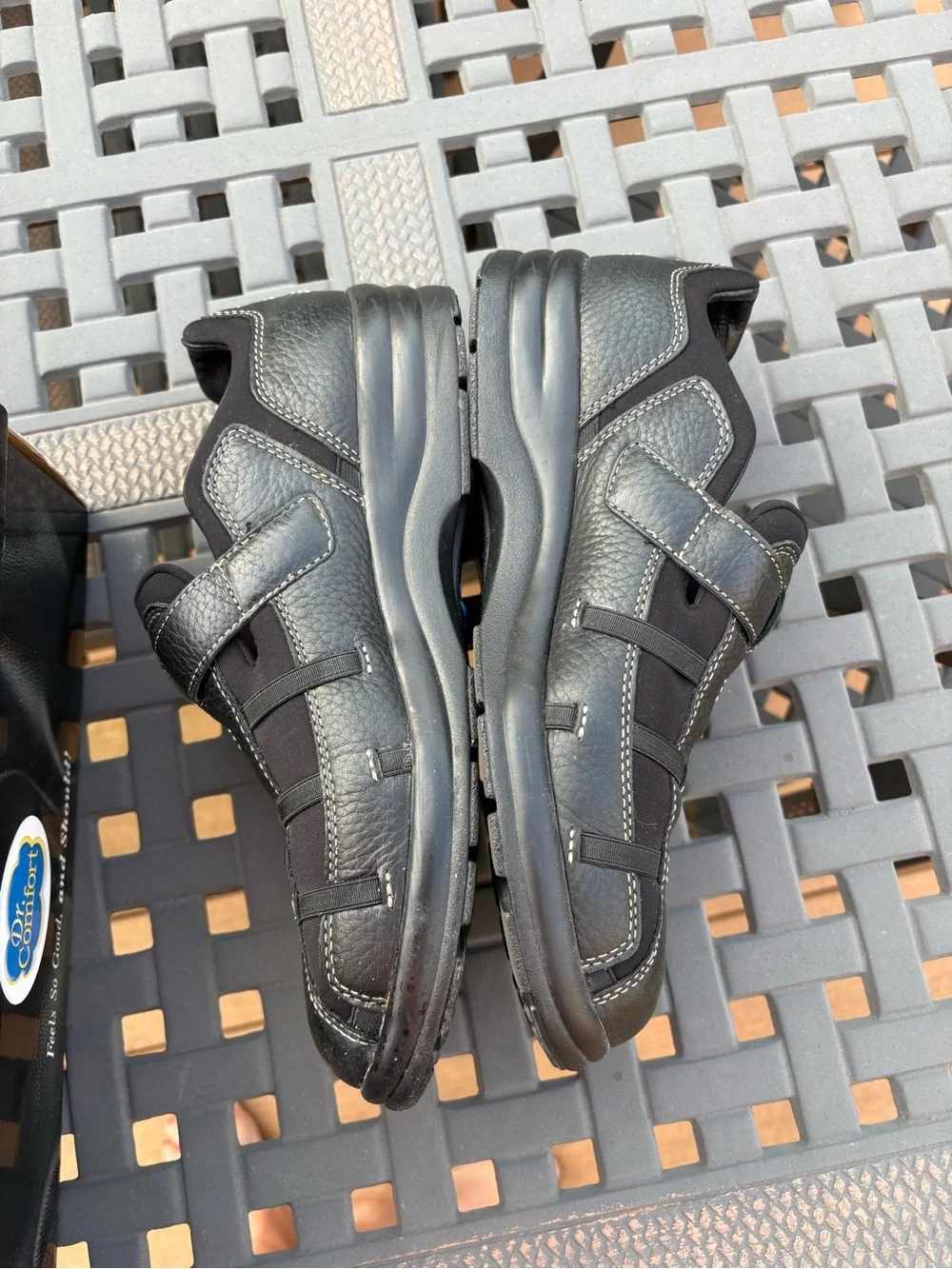 Ladies Black Leather Casual Slip-On Loafers